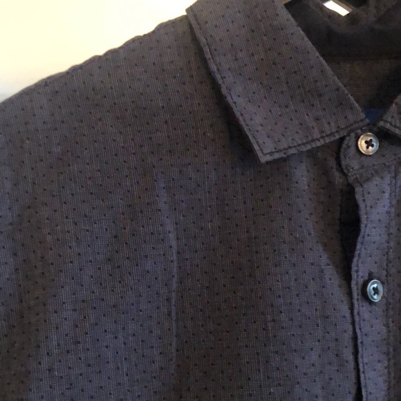 Michale Brandon navy button down shirt, medium - Picture 2 of 4